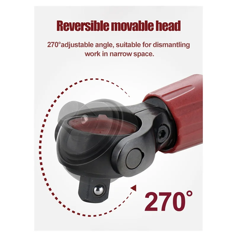 A27F-Flexible Head 3/8 Inch Drive Steel 72-Tooth Ratchet Wrench For Efficient Mechanics
A27F-Flexible Head 3/8 Inch Drive Steel 72-Tooth Ratchet Wrench For Efficient Mechanics