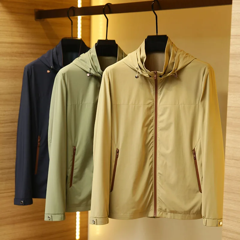 Ele Italian Sle Men's Jaet Milk Silk Spring Summer New Arrival Detachable Cap Stand Collar Busin Casual Coat
Ele Italian Sle Men's Jaet Milk Silk Spring Summer New Arrival Detachable Cap Stand Collar Busin Casual Coat