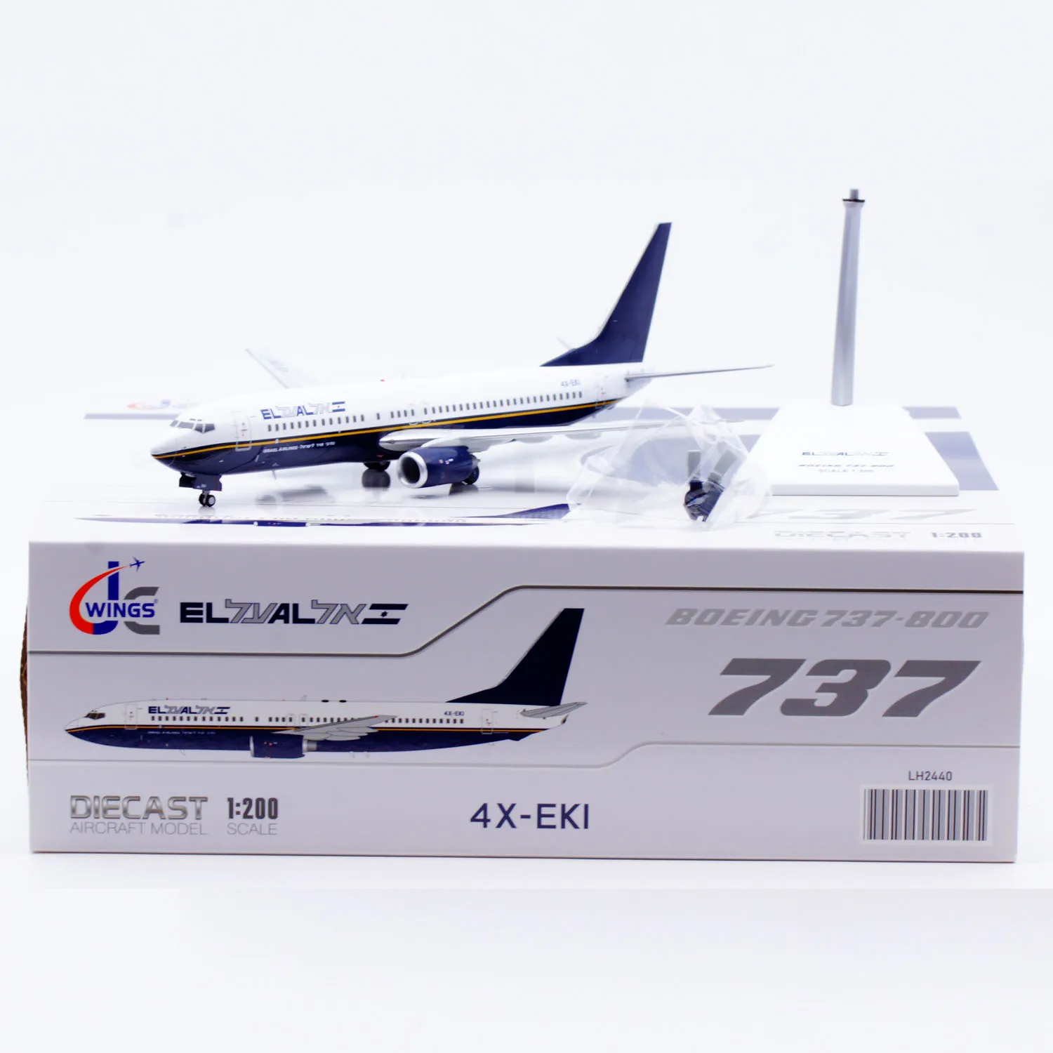 LH2440 Alloy Collectible Plane Gift JC Wings 1:200 El Al Israel Airlines Boeing B737-800 Diecast Aircraft Jet Model 4X-EKI
LH2440 Alloy Collectible Plane Gift JC Wings 1:200 El Al Israel Airlines Boeing B737-800 Diecast Aircraft Jet Model 4X-EKI