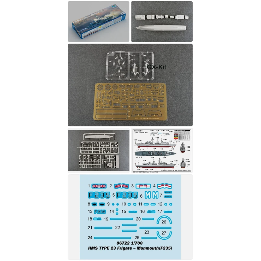 Trumpeter 06722 1/700 Scale HMS TYPE 23 Frigate Monmouth F235 Ship Hobby Assembly Plastic Model Building Kit
Trumpeter 06722 1/700 Scale HMS TYPE 23 Frigate Monmouth F235 Ship Hobby Assembly Plastic Model Building Kit