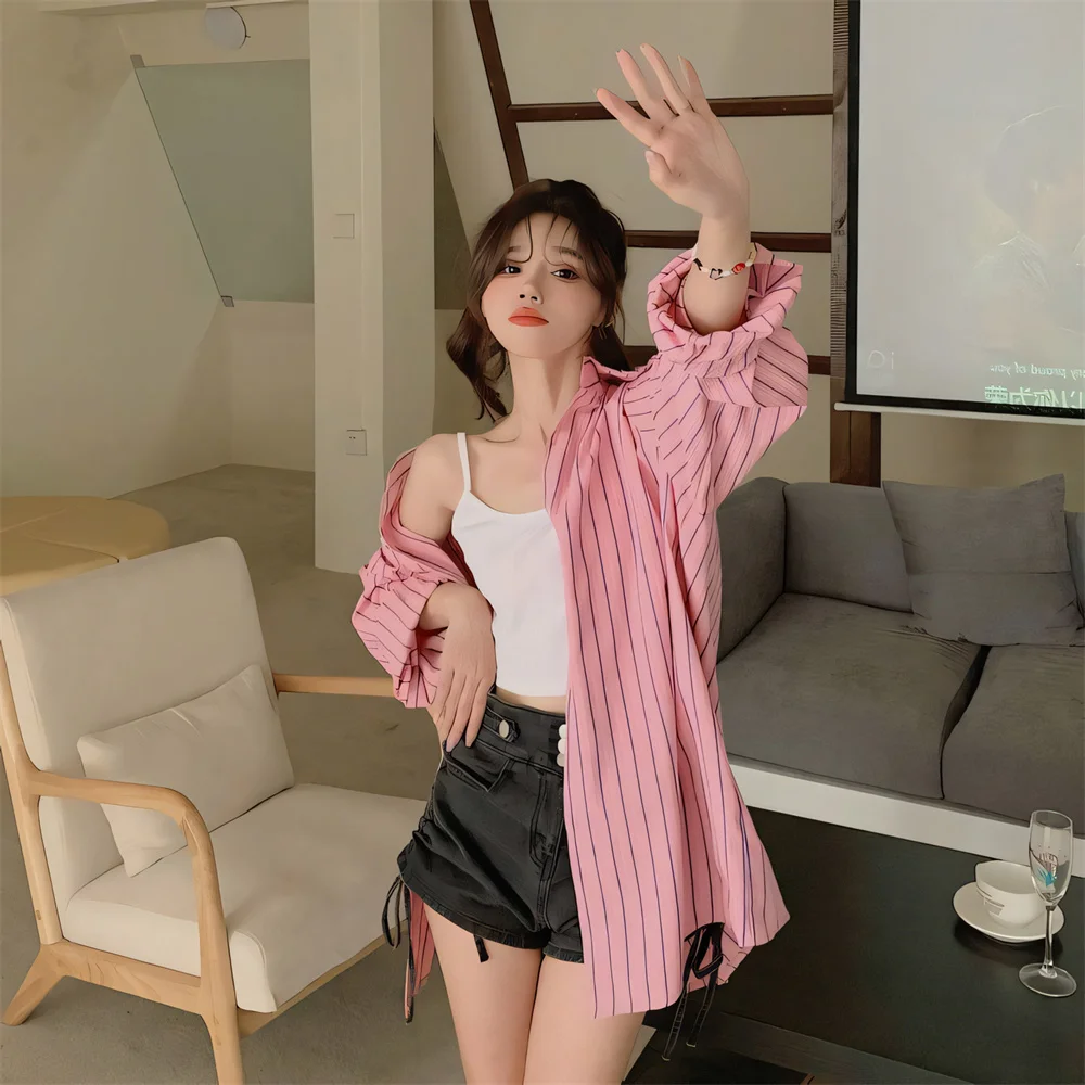 Long Sleeve Shirts Womens Chiffon Patchwork Slim Fit Ruffled Lace-Up Feminine Sweet Preppy Youthful Korean Daily Casual Look
Long Sleeve Shirts Womens Chiffon Patchwork Slim Fit Ruffled Lace-Up Feminine Sweet Preppy Youthful Korean Daily Casual Look