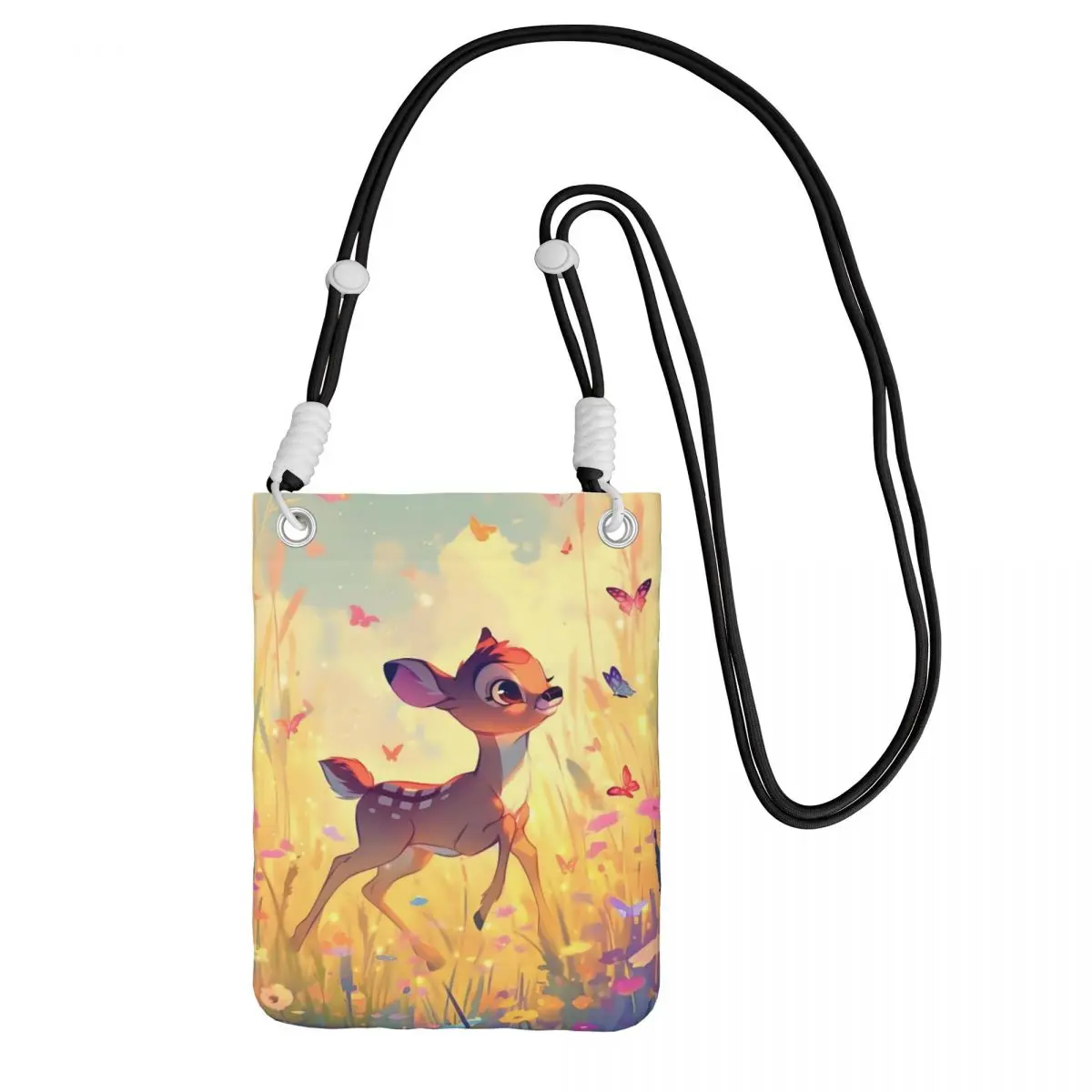 Custom Cool Bambi Mobile Phone Bag for Cycling Camping Women Men Cute Deer Small Crossbody Purse Smart Phone Wallet With Strap
Custom Cool Bambi Mobile Phone Bag for Cycling Camping Women Men Cute Deer Small Crossbody Purse Smart Phone Wallet With Strap