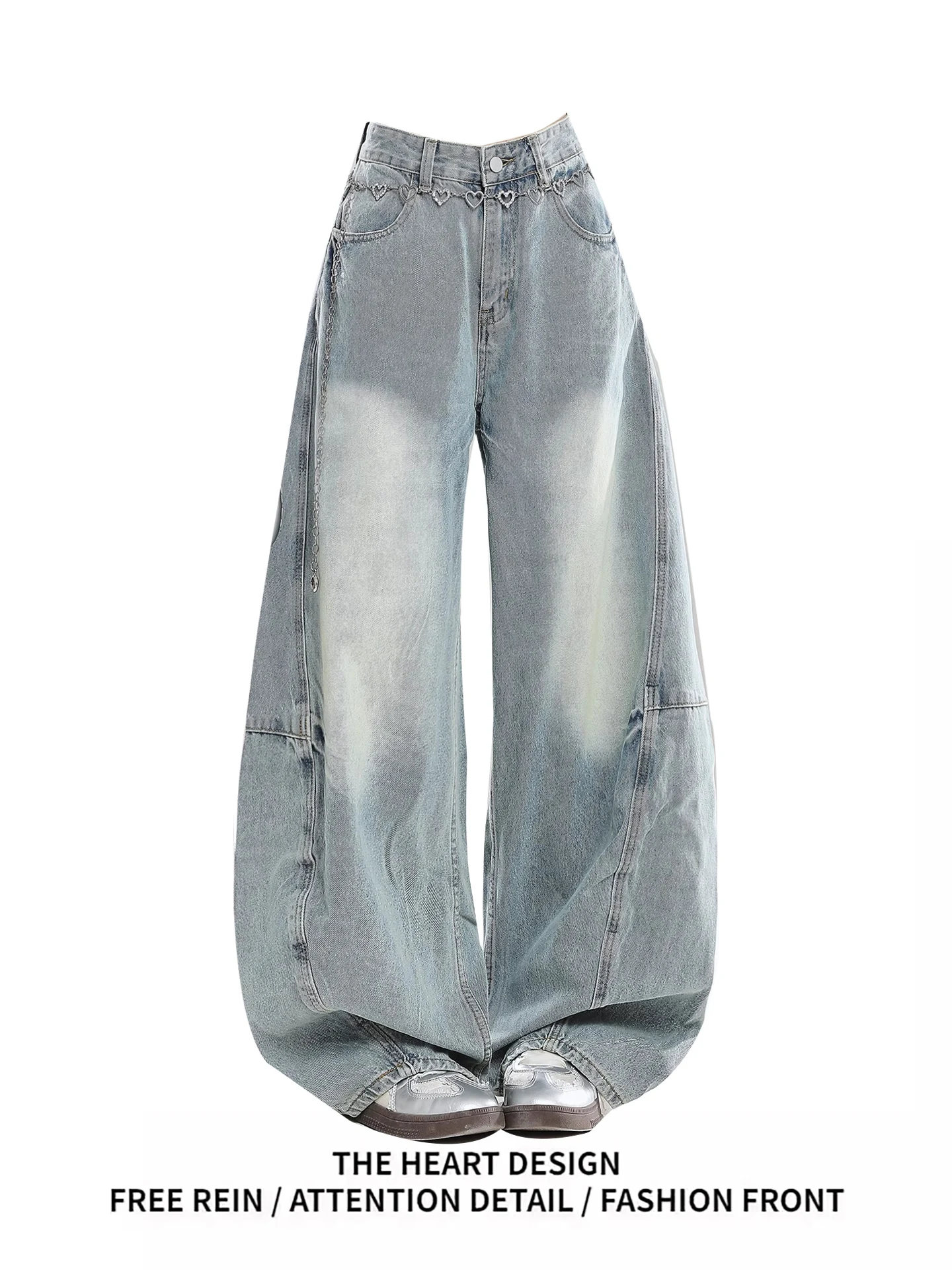American Style High Waist Wide Leg Jeans Women's Summer Casual Loose Straight Cut Long Trousers Fashionable Blue Denim
American Style High Waist Wide Leg Jeans Women's Summer Casual Loose Straight Cut Long Trousers Fashionable Blue Denim