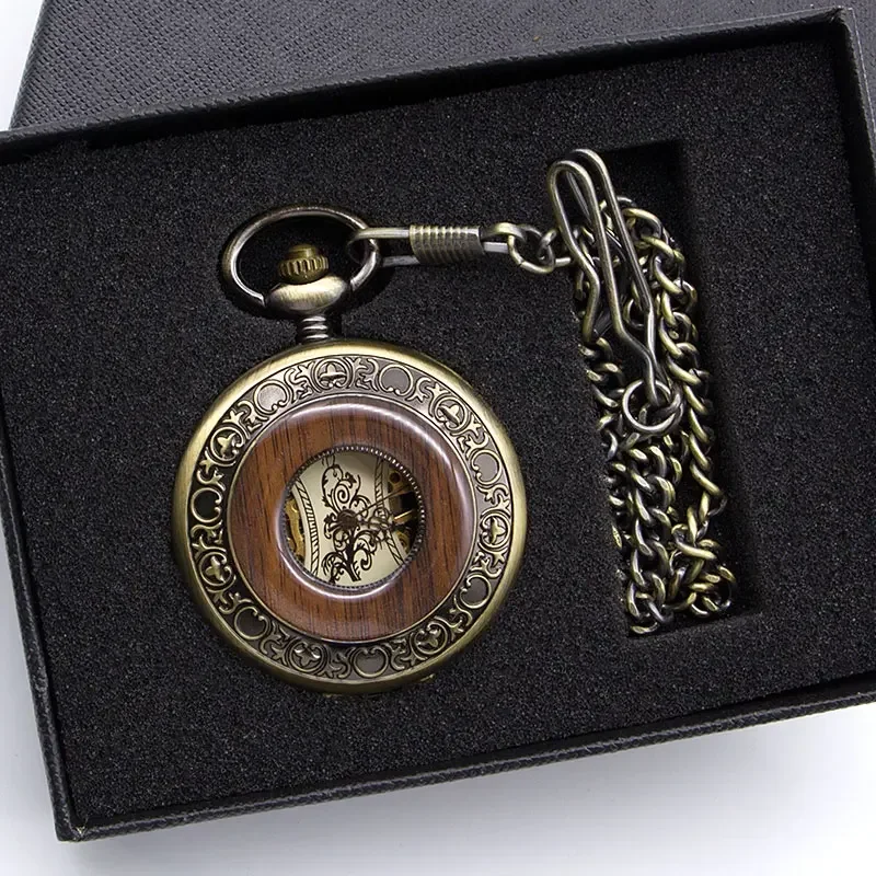 Бронзовые деревянные механические карманные часы из цельного дерева с цепочкой FOB, римский циферблат, полый стимпанк, скелетон, мужские и женские часы PJX1396
Бронзовые деревянные механические карманные часы из цельного дерева с цепочкой FOB, римский циферблат, полый стимпанк, скелетон, мужские и женские часы PJX1396