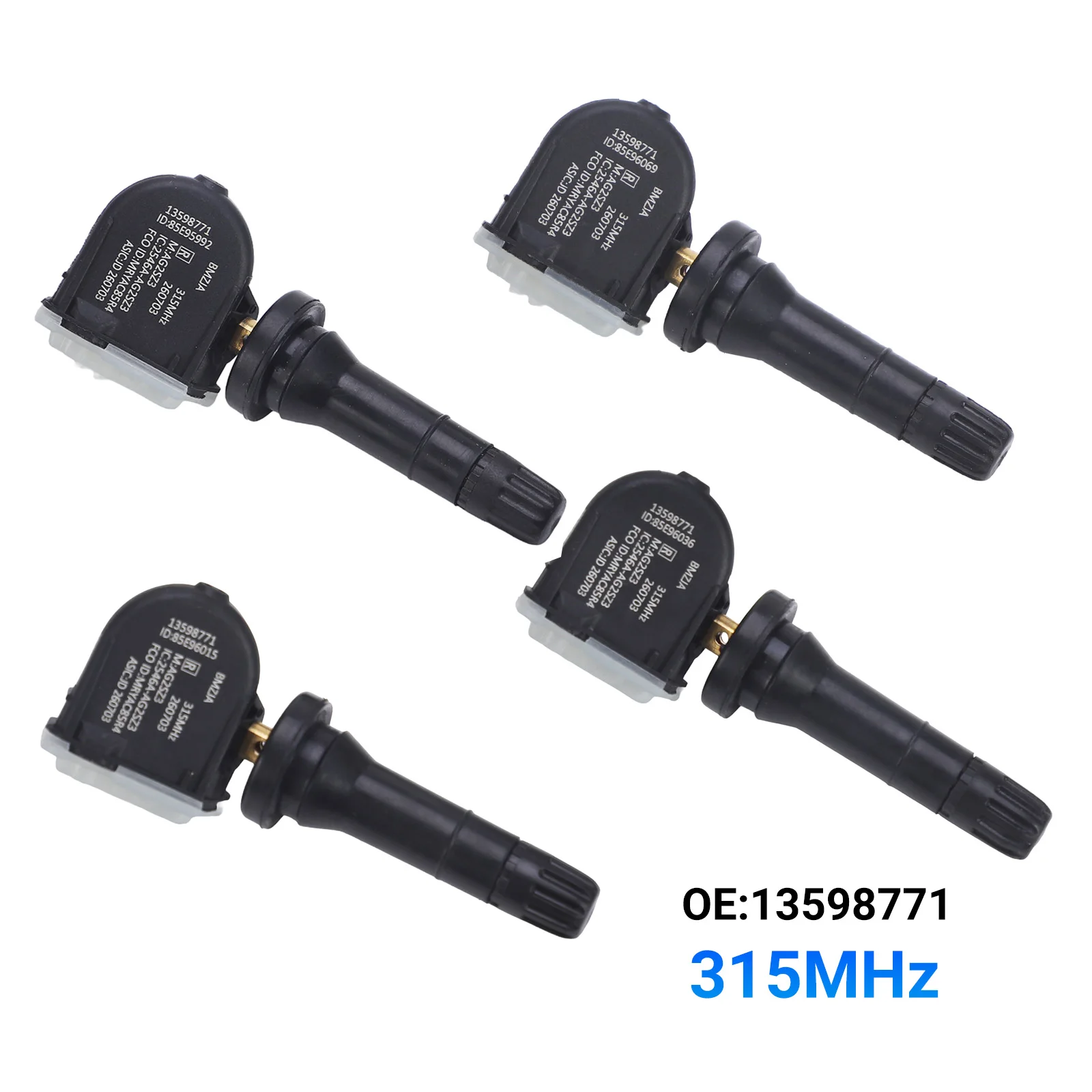 Tire Pressure Monitor Sensor For 2017-2023 GMC Terrain Cadillac 315MHz Black ABS Plastic Metal 13598771 13598772 13516164 Kit
Tire Pressure Monitor Sensor For 2017-2023 GMC Terrain Cadillac 315MHz Black ABS Plastic Metal 13598771 13598772 13516164 Kit