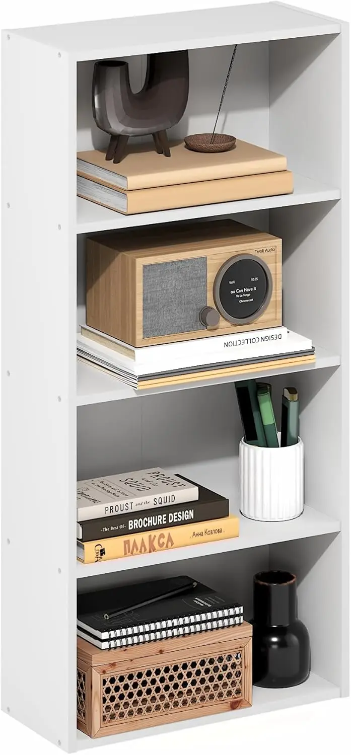 4-Tier Open Bookcase, Cube Storage Organizer for Living Room, Bedroom, Home Office, White
4-Tier Open Bookcase, Cube Storage Organizer for Living Room, Bedroom, Home Office, White