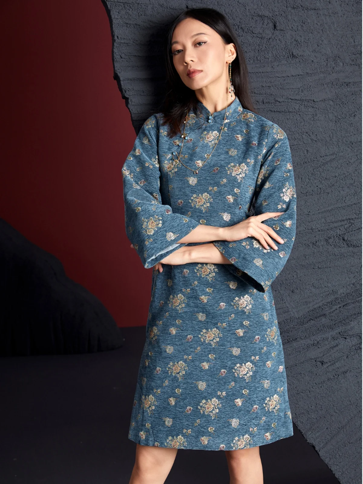 Loose Dr Original Chinese Sle Slanted Collar Wide Sve Low Slit Daily Wear Cotton Blend Floral Print
Loose Dr Original Chinese Sle Slanted Collar Wide Sve Low Slit Daily Wear Cotton Blend Floral Print