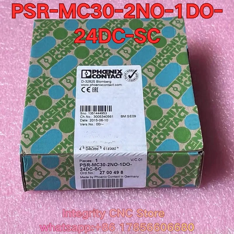 Second-hand PSR-MC30-2NO-1DO-24DC-SC module function test is normal 2700498
Second-hand PSR-MC30-2NO-1DO-24DC-SC module function test is normal 2700498
