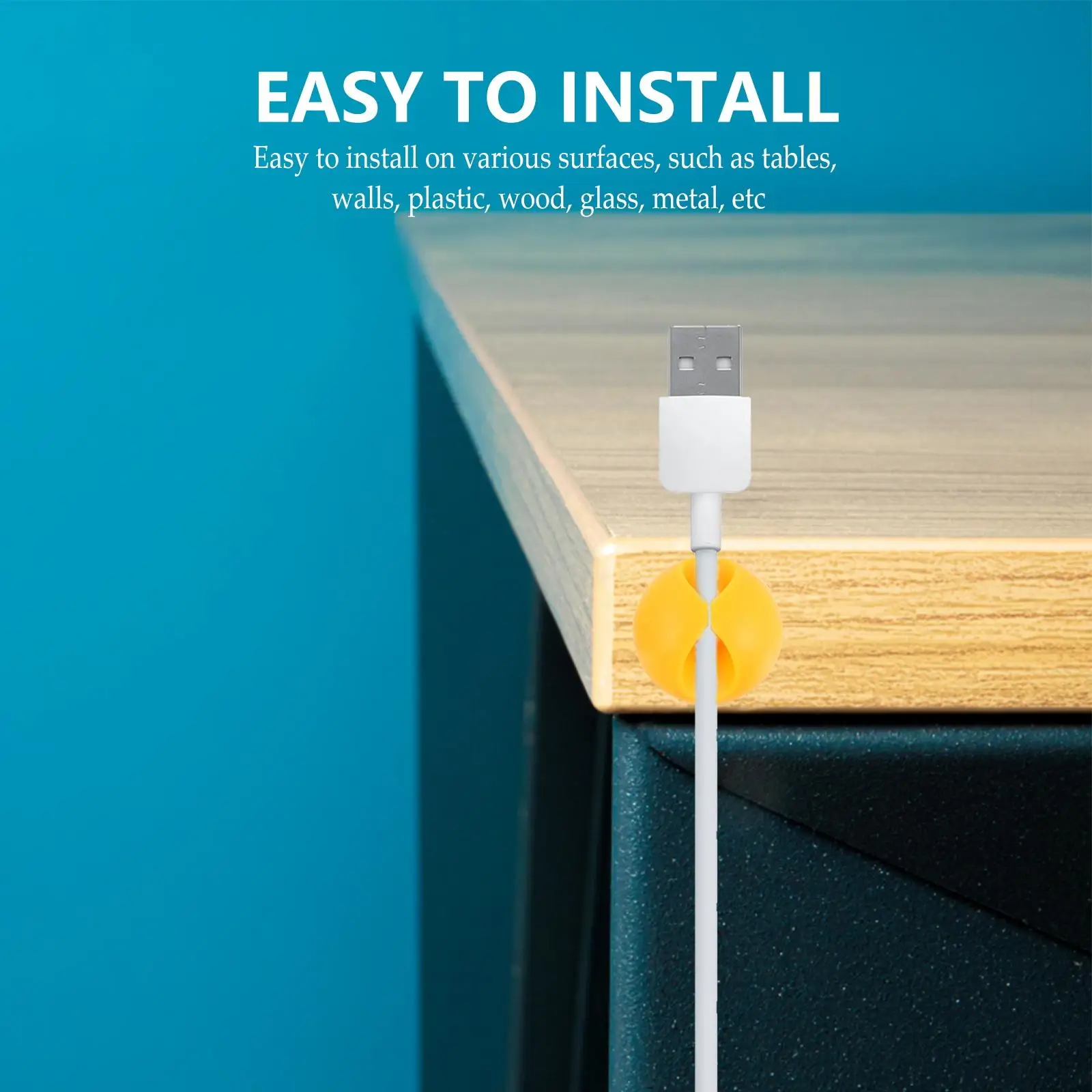 Self Adhesive Cable Clips Wire Organizer Holders for Desk PC Office Use Strong Adhesive Wood Wall Glass Iron Surface Clean Dry
Self Adhesive Cable Clips Wire Organizer Holders for Desk PC Office Use Strong Adhesive Wood Wall Glass Iron Surface Clean Dry