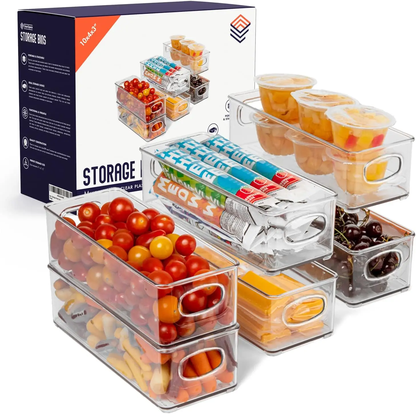 Набор из 6 пластиковых контейнеров-органайзеров для кладовых и холодильников — решения для хранения на кухне
Набор из 6 пластиковых контейнеров-органайзеров для кладовых и холодильников — решения для хранения на кухне