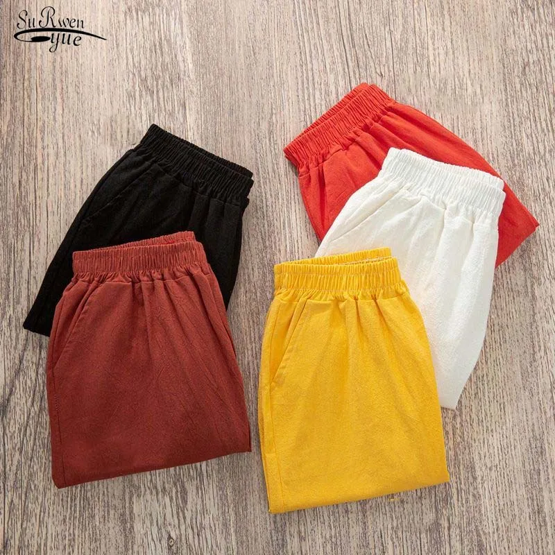 Spring Summer Cotton Linen Pants Women Large Size Solid Color Harem Pants Elastic Waist Loose Casual lady's Linen Trousers 19726
Spring Summer Cotton Linen Pants Women Large Size Solid Color Harem Pants Elastic Waist Loose Casual lady's Linen Trousers 19726