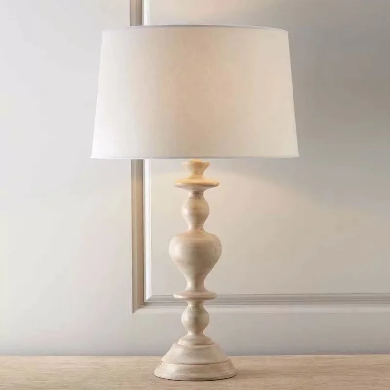American wabi sandy wind solid wood table lamp retro bedroom bedside lamp antique walnut
American wabi sandy wind solid wood table lamp retro bedroom bedside lamp antique walnut