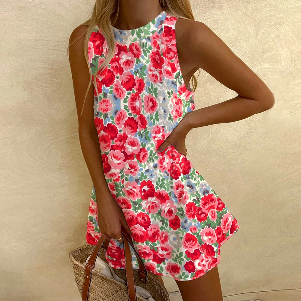 Women'S Large Flower Print Oil Paint Art Style Retro Casual Dress Short Skirt All Over Jumper Skirt Fashion Travel Summer Dress
Women'S Large Flower Print Oil Paint Art Style Retro Casual Dress Short Skirt All Over Jumper Skirt Fashion Travel Summer Dress