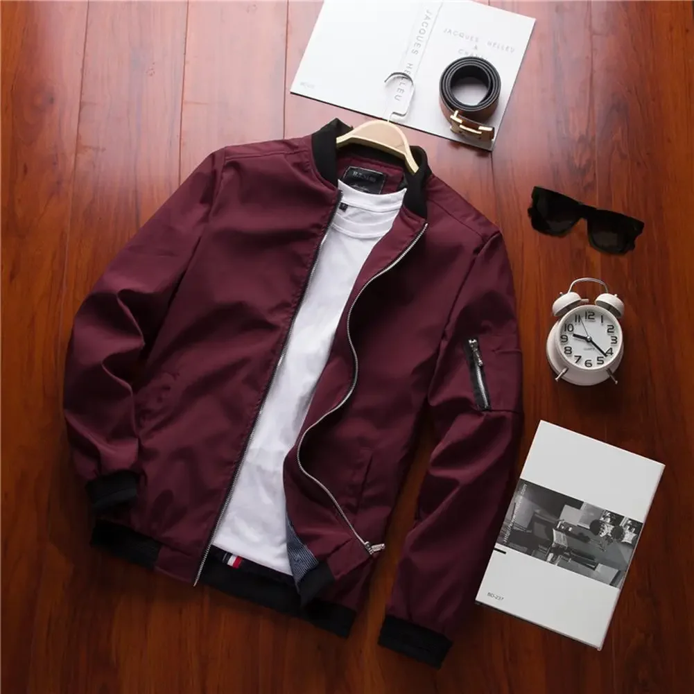Fashion Jacket Baseball Windbreaker Dark Blue Fashion Thin Coat For Men Baseball Windbreaker Collarless Neckline
Fashion Jacket Baseball Windbreaker Dark Blue Fashion Thin Coat For Men Baseball Windbreaker Collarless Neckline