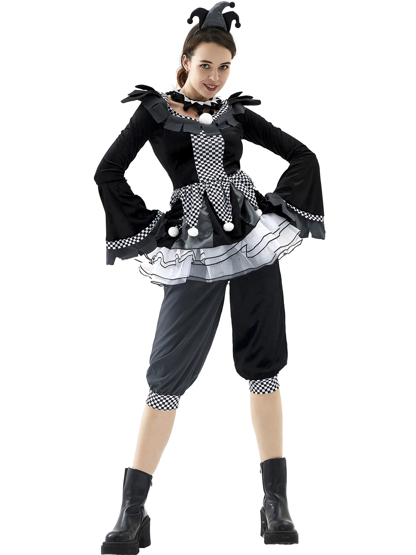 Halloween Horror Clown Costume Women's Festival Theme Outfit Stage Performance Traditional Chinese Style Clothing
Halloween Horror Clown Costume Women's Festival Theme Outfit Stage Performance Traditional Chinese Style Clothing