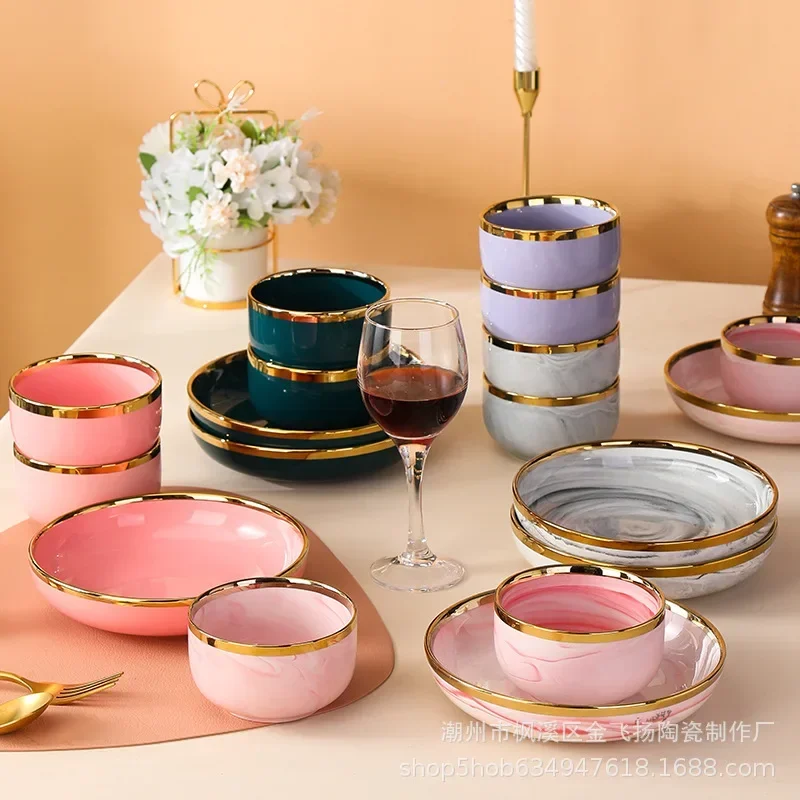 Nordic Light Luxury Ceramic Bowl with Gold Plated Edge Bowl, High Appearance, Simple and Elegant Rice Bowl, Home Restaurant
Nordic Light Luxury Ceramic Bowl with Gold Plated Edge Bowl, High Appearance, Simple and Elegant Rice Bowl, Home Restaurant