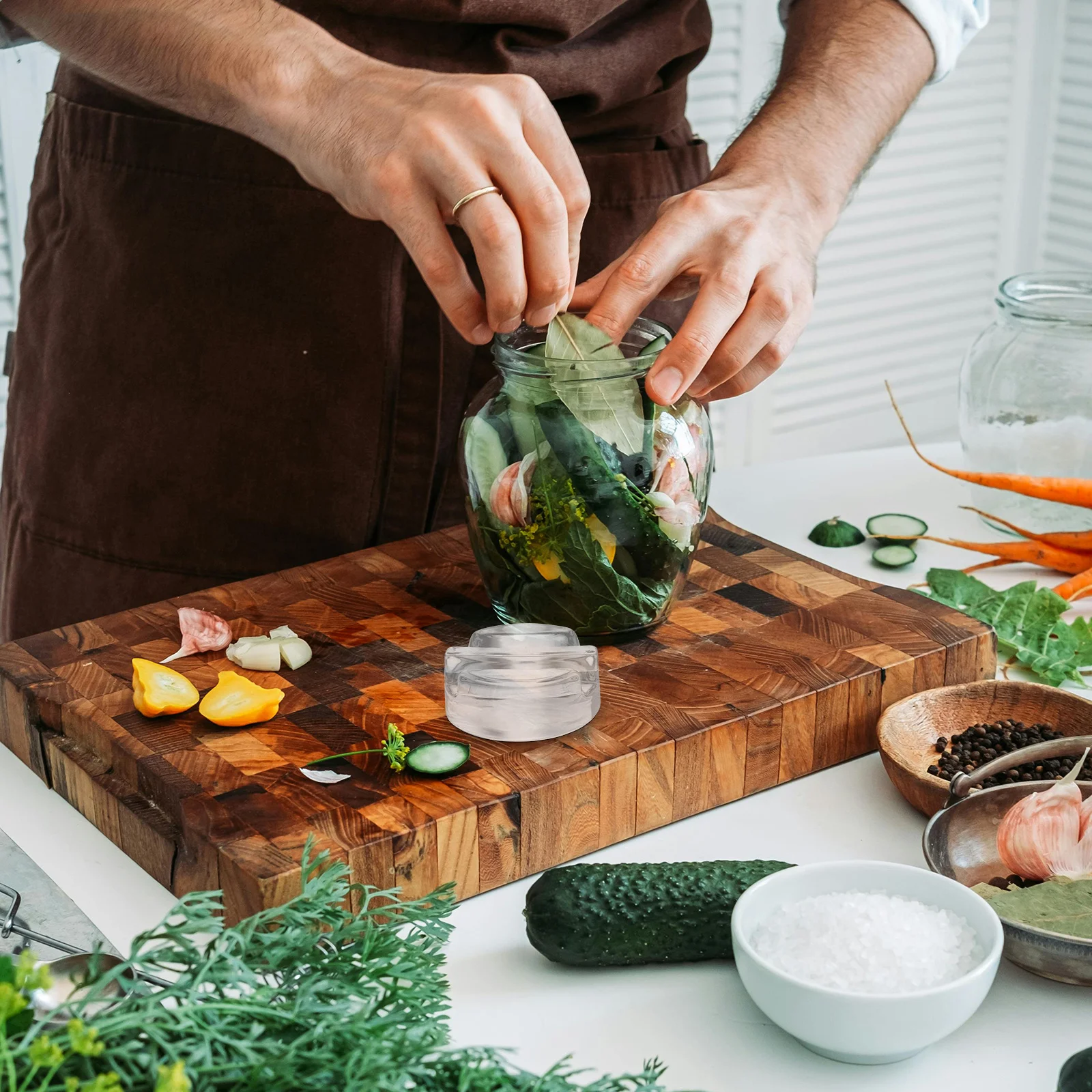 Fermentation Weight Glass with Handle Heavy Fermenting Lid for Mason Jars Wide Mouth Pickling Crocks Storage
Fermentation Weight Glass with Handle Heavy Fermenting Lid for Mason Jars Wide Mouth Pickling Crocks Storage