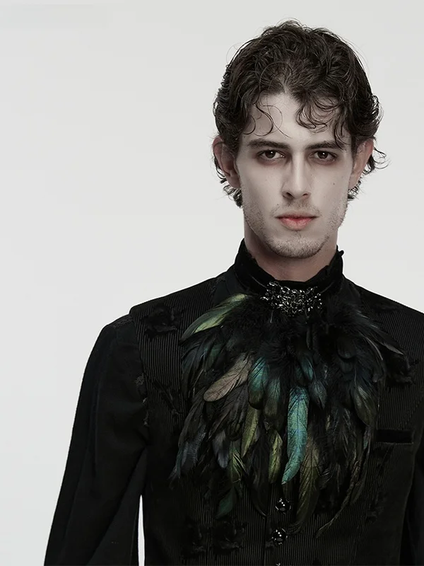 Gothic Style Men's Fashionable Versatile Fake Collar Scarf Two-In-One Decoration Accessory Feather Lapel Casual Pure Color
Gothic Style Men's Fashionable Versatile Fake Collar Scarf Two-In-One Decoration Accessory Feather Lapel Casual Pure Color