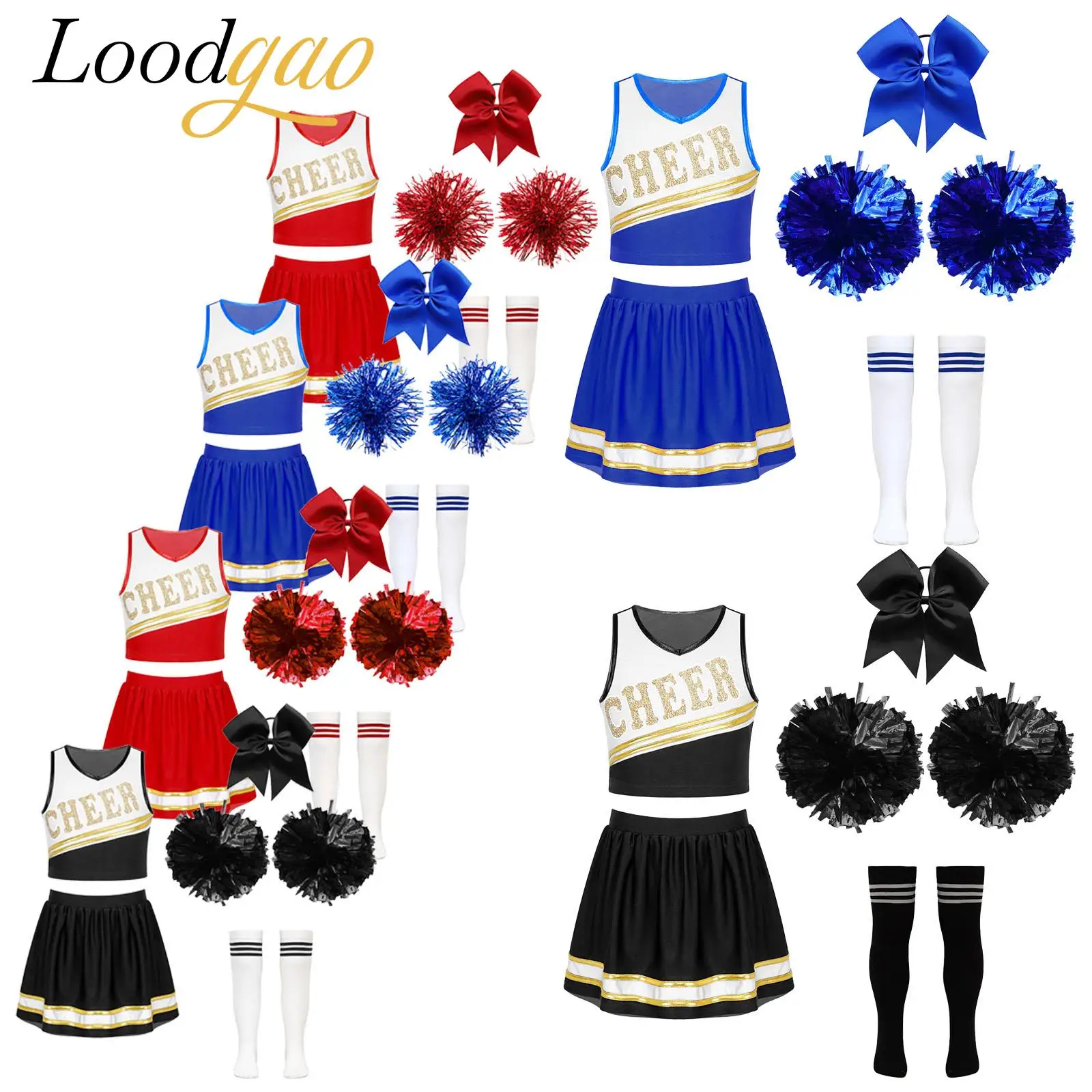 Girls Preppy Style Cosplay Cheering Team Costume with Hand Flowers Schoolgirl Roleplay Cheerleading Costumes Cheer Clothes
Girls Preppy Style Cosplay Cheering Team Costume with Hand Flowers Schoolgirl Roleplay Cheerleading Costumes Cheer Clothes