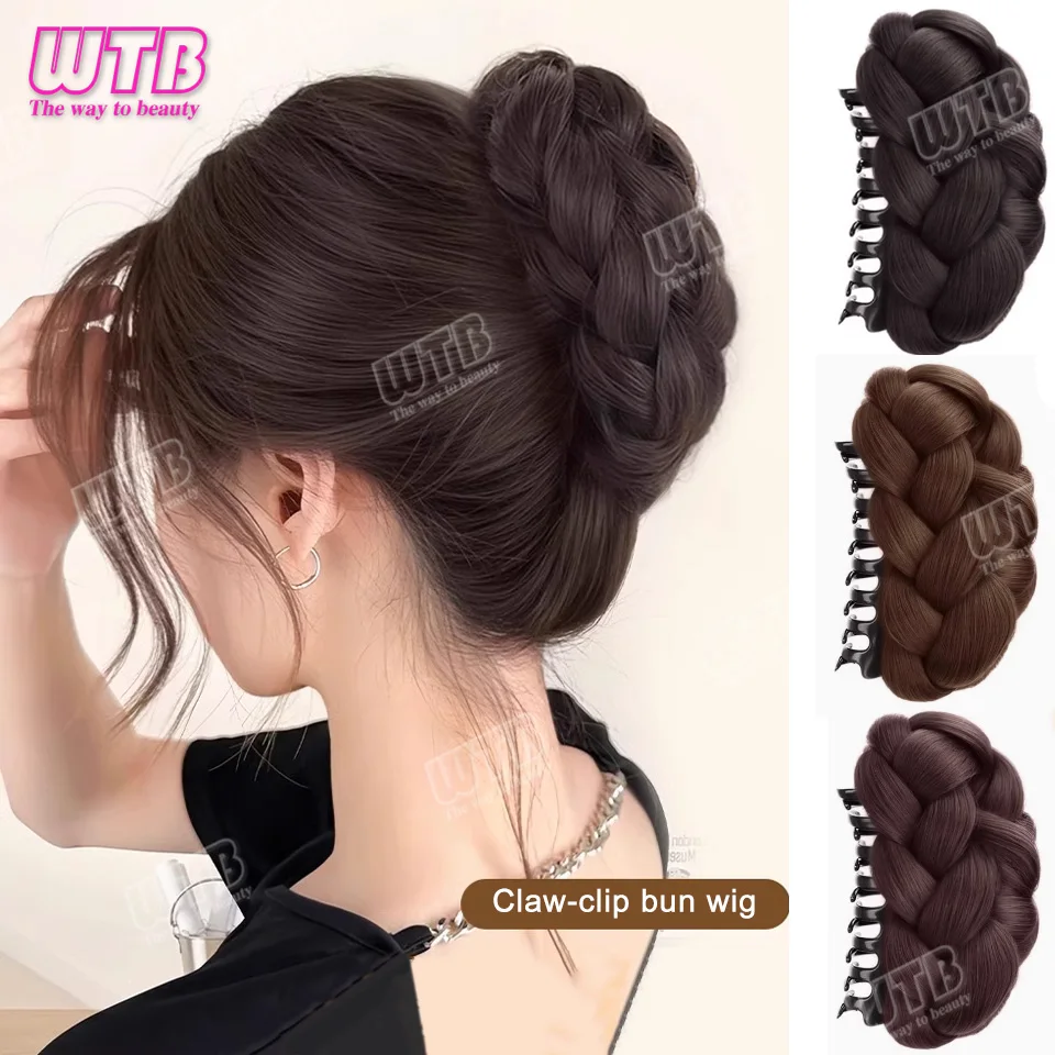 Synthetic meatball head bun wig female gripper braided hair high skull head flower bud head lazy hair contract.
Synthetic meatball head bun wig female gripper braided hair high skull head flower bud head lazy hair contract.