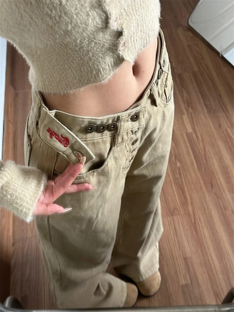 Retro American Washed Denim Jeans Women's Slimming Straight Leg Pants Spring Lazy Style Loose Feeling Long Trousers
Retro American Washed Denim Jeans Women's Slimming Straight Leg Pants Spring Lazy Style Loose Feeling Long Trousers