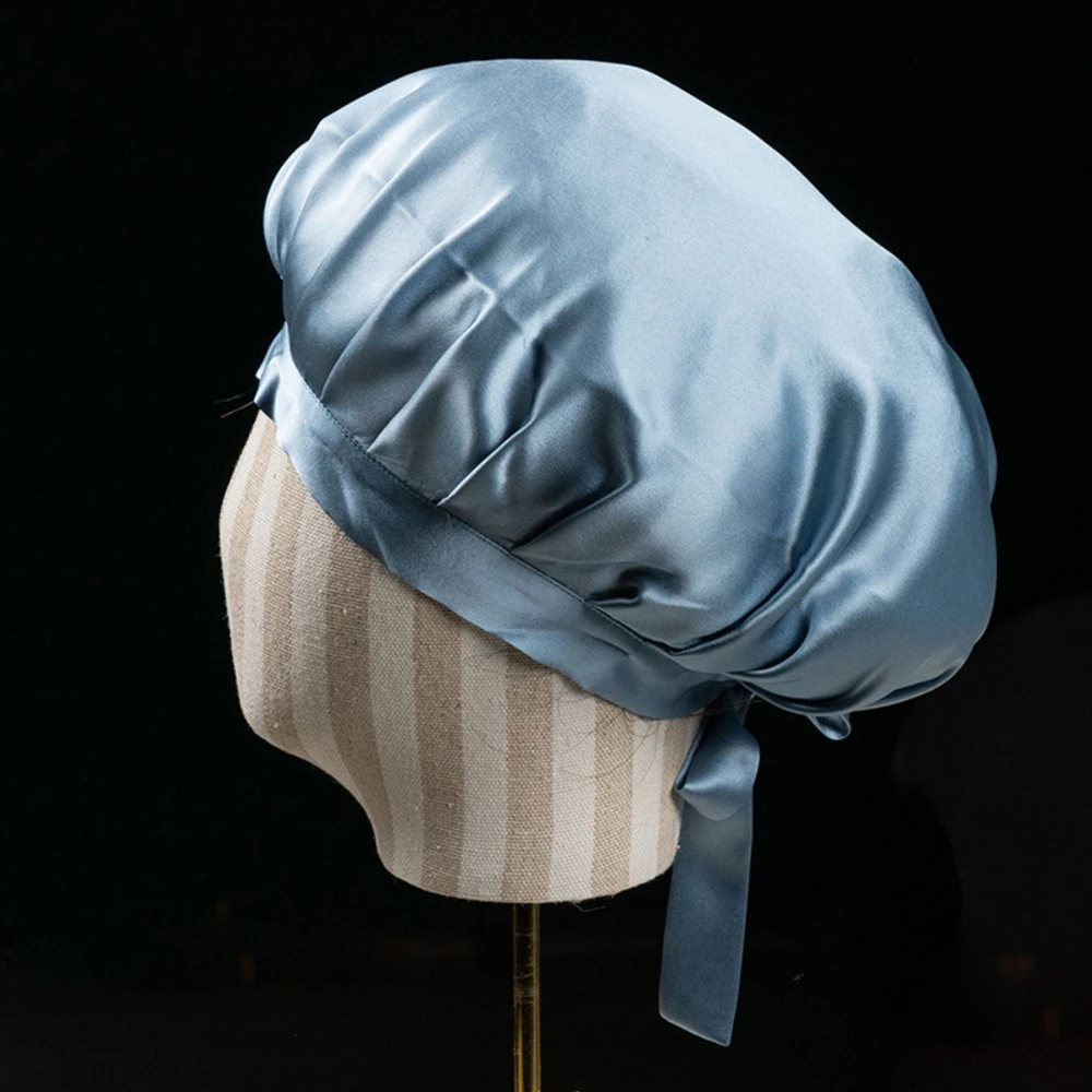 "100% Silk Sleeping Cap, Blue Color with Ribbon Tie, 19 Momme Mulberry Silk Bonnet, Luxury Natural Silk Night Cap"
"100% Silk Sleeping Cap, Blue Color with Ribbon Tie, 19 Momme Mulberry Silk Bonnet, Luxury Natural Silk Night Cap"