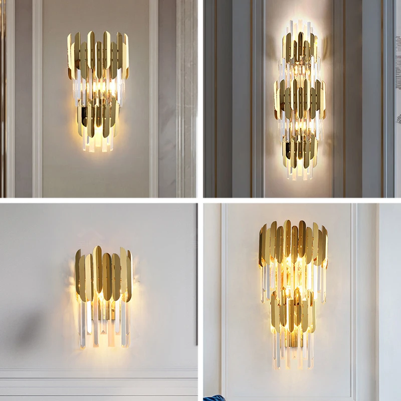 Luxury Modern Night Light Crystal LED Wall Lamp Living Room Decoration Bedroom for Home Indoor Lighting
Luxury Modern Night Light Crystal LED Wall Lamp Living Room Decoration Bedroom for Home Indoor Lighting