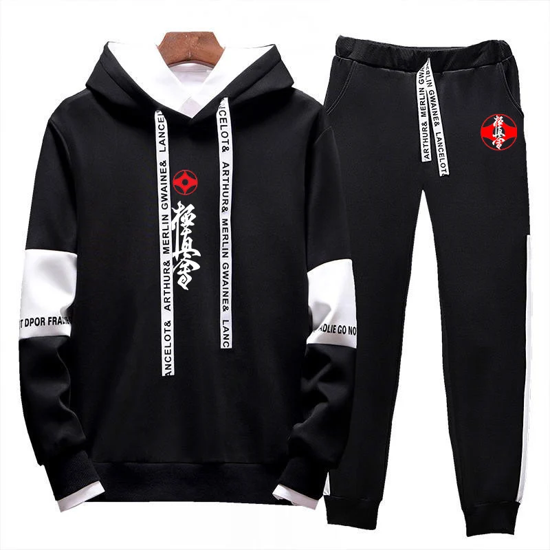 Мужской спортивный костюм Kyokushin из двух предметов, свитшот с капюшоном и штаны, с принтом карате, Осень-зима
Мужской спортивный костюм Kyokushin из двух предметов, свитшот с капюшоном и штаны, с принтом карате, Осень-зима