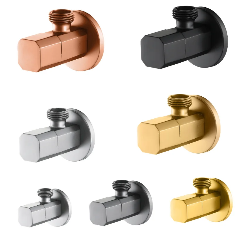 Toilet Water Stop Valve Octagonal Angle Valve Square Brushed Gold Angle Valve Bathroom Control Valve Faucet 
Toilet Water Stop Valve Octagonal Angle Valve Square Brushed Gold Angle Valve Bathroom Control Valve Faucet