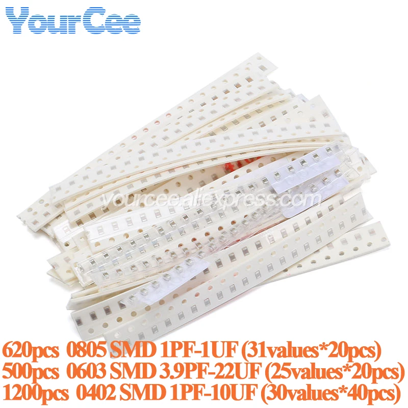 500-1200 шт. 0805 0603 0402 Конденсатор SMD 1PF-1UF 3.9PF-22UF 1PF-10UF Компоненты Упаковка Конденсатор Ассорти Комплект Образцы DIY
500-1200 шт. 0805 0603 0402 Конденсатор SMD 1PF-1UF 3.9PF-22UF 1PF-10UF Компоненты Упаковка Конденсатор Ассорти Комплект Образцы DIY