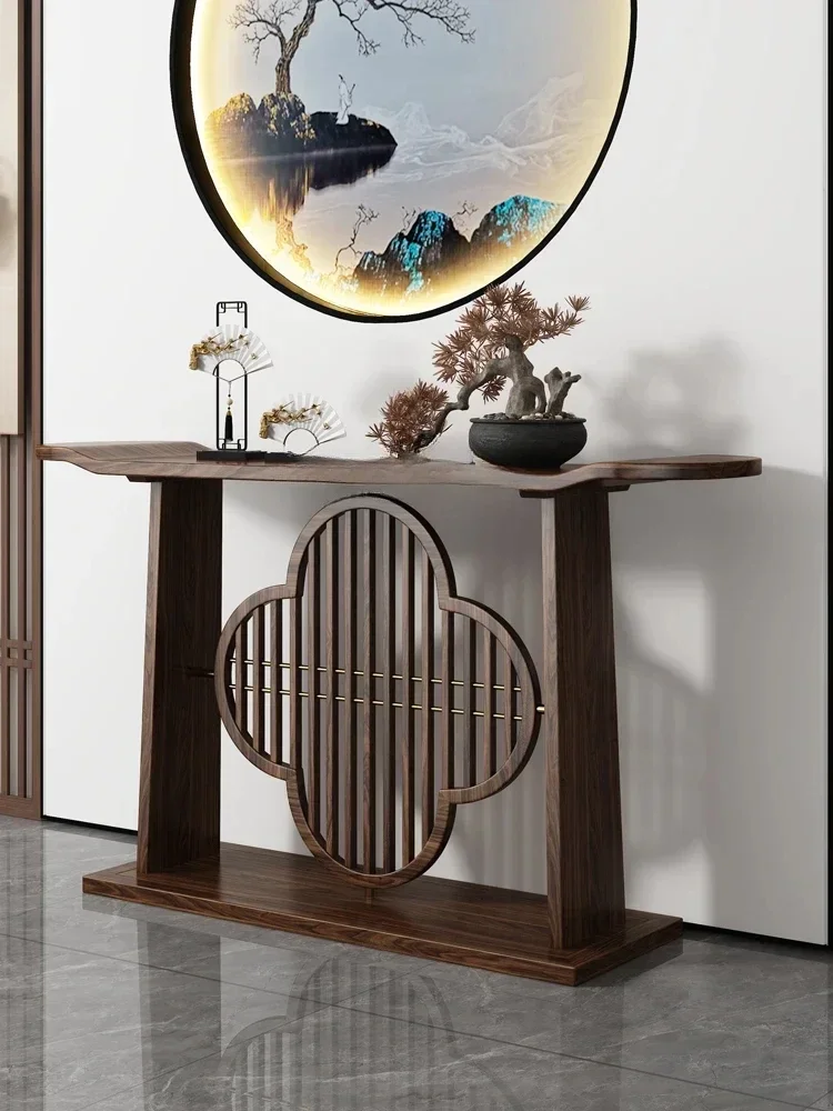 New Chinese-style entrance table Ebony wood strip table against the wall Super narrow solid wood entrance cabinet
New Chinese-style entrance table Ebony wood strip table against the wall Super narrow solid wood entrance cabinet
