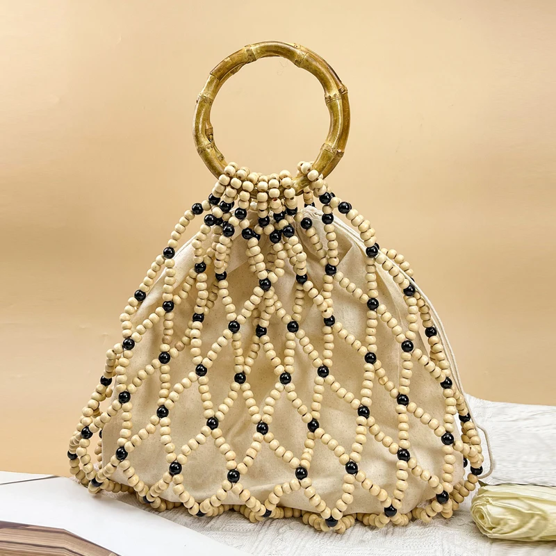 Hollow Out Tote Bags For Women Luxury Designer Handbag Purses 2026 New In Woven Wooden Beads With Inner Pocket Underarm Shoulder
Hollow Out Tote Bags For Women Luxury Designer Handbag Purses 2026 New In Woven Wooden Beads With Inner Pocket Underarm Shoulder