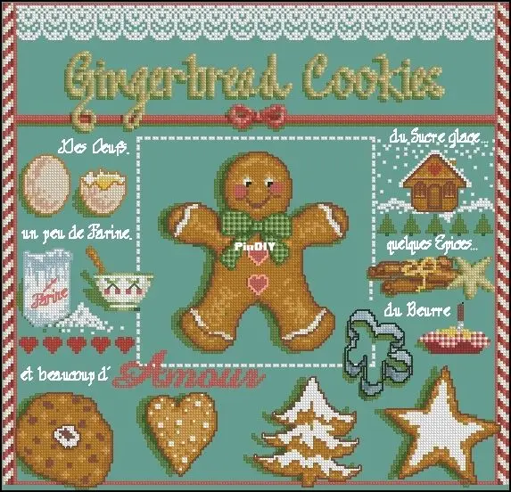 Christmas Gingerbread Man 44-43 counted 14CT 18CT 25CT 22CT 28ct 16ct Cross Stitch Sets DIY Cross-stitch Kits Embroidery
Christmas Gingerbread Man 44-43 counted 14CT 18CT 25CT 22CT 28ct 16ct Cross Stitch Sets DIY Cross-stitch Kits Embroidery