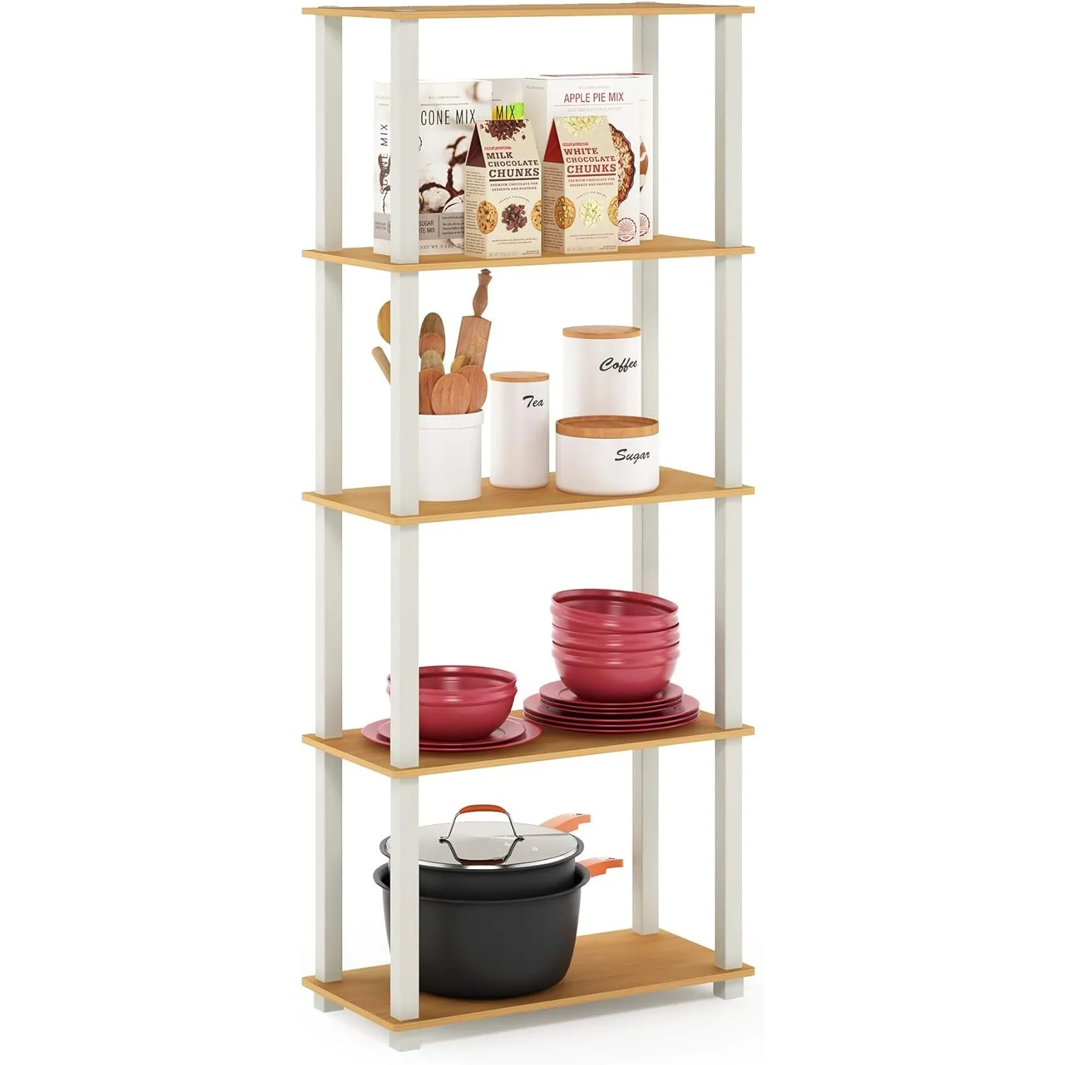 Turn-N-Tube 5-уровневая многофункциональная полка/стойка для выставки товаров/полка для хранения/книжная полка, квадратные трубы, бук/белый
Turn-N-Tube 5-уровневая многофункциональная полка/стойка для выставки товаров/полка для хранения/книжная полка, квадратные трубы, бук/белый