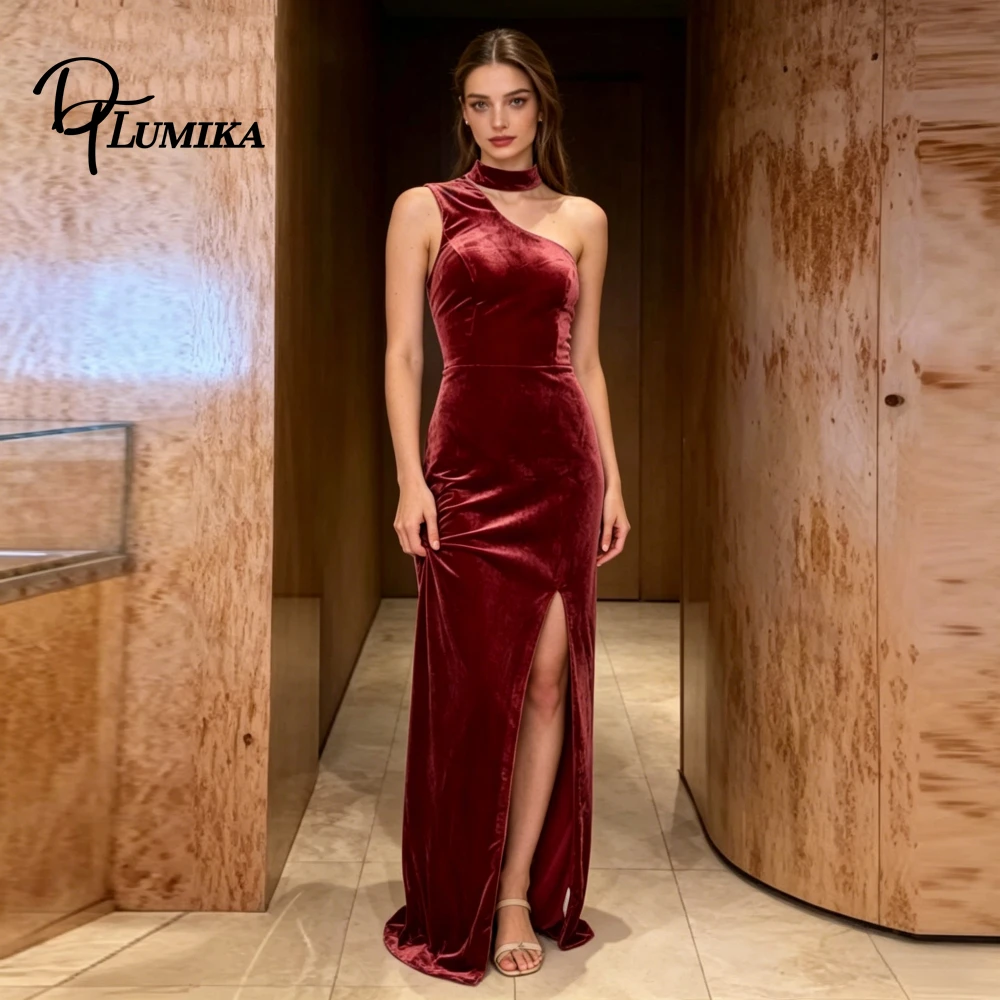 DTLumika Women's Elegant Velvet Prom Dress One Shoulder Sheath Long Wedding Party Gowns Customized Plus Size Maxi Gown Split
DTLumika Women's Elegant Velvet Prom Dress One Shoulder Sheath Long Wedding Party Gowns Customized Plus Size Maxi Gown Split