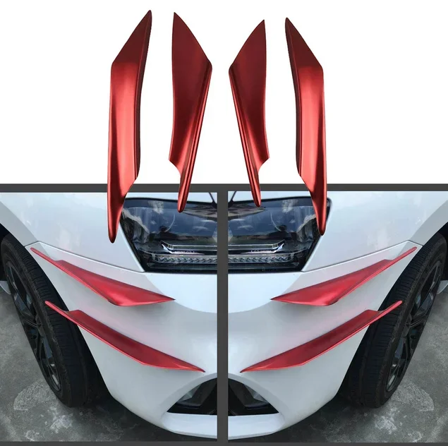 Universal Car Accessories ABS Exterior Red Front Bumper Splitter Canards Diffuser Spoiler Wing Addon kits Stick on type
Universal Car Accessories ABS Exterior Red Front Bumper Splitter Canards Diffuser Spoiler Wing Addon kits Stick on type