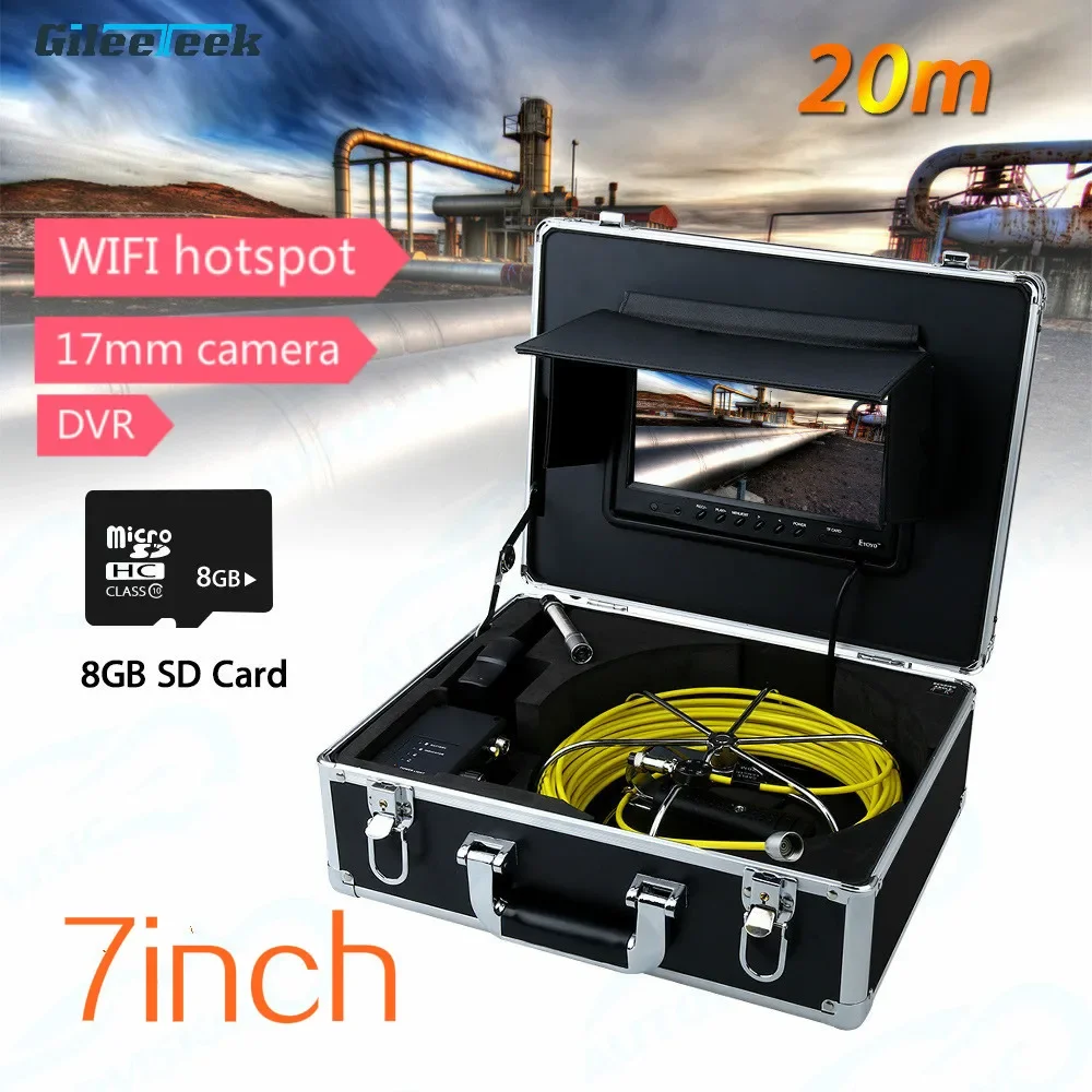 WP70B WIFI Pipeline Drain Plumbing Sewer Video Camera 7inch LCD Screen Sewer Pipe Inspection with WIFI with Aluminum box
WP70B WIFI Pipeline Drain Plumbing Sewer Video Camera 7inch LCD Screen Sewer Pipe Inspection with WIFI with Aluminum box