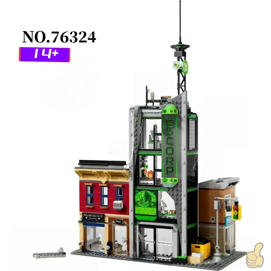 In stock 808pcs MOC-76324 Famous Hero Movie Oscorp Tower Battle Scene Building Blocks Model DIY Creative Ideas Toy Gifts
In stock 808pcs MOC-76324 Famous Hero Movie Oscorp Tower Battle Scene Building Blocks Model DIY Creative Ideas Toy Gifts