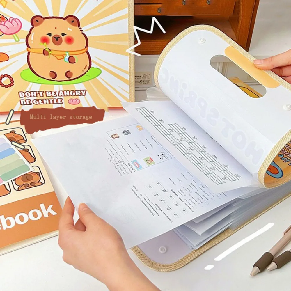 Capybara A4 File Folder 13 Pockets Large Capacity Test Paper Storage Folder Hand-held Vertical Accordian Organizer
Capybara A4 File Folder 13 Pockets Large Capacity Test Paper Storage Folder Hand-held Vertical Accordian Organizer