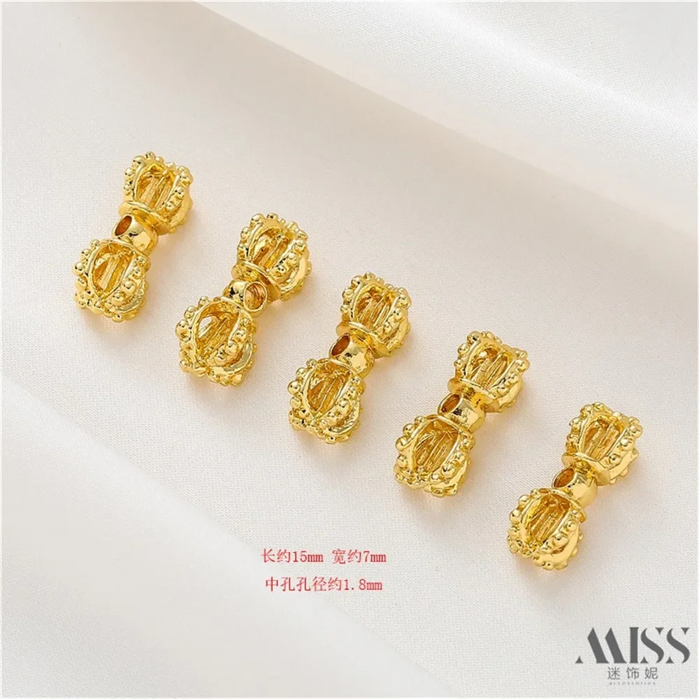 18K Gold Thunder Gong Pestle Through-hole Bead Pendant DIY Accessories Loose Beads Bracelet Necklace Jewelry Decorative Material
18K Gold Thunder Gong Pestle Through-hole Bead Pendant DIY Accessories Loose Beads Bracelet Necklace Jewelry Decorative Material