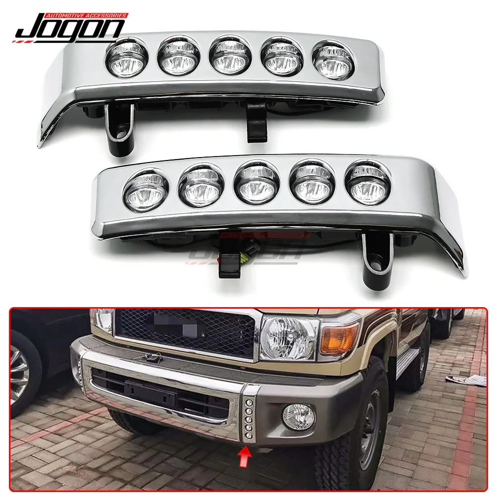 2pcs Front Bumper Lamp LED Daytime Driving Running Light Trim for Toyota Land Cruiser LC70 LC76 LC77 LC79 Pickup Pick-Up 2015
2pcs Front Bumper Lamp LED Daytime Driving Running Light Trim for Toyota Land Cruiser LC70 LC76 LC77 LC79 Pickup Pick-Up 2015
