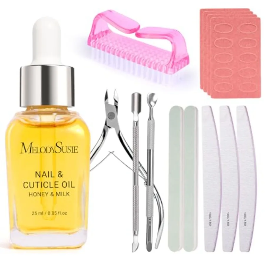 14PCS Manicure Tools Kit Nail Care Kit with Nail File, Cuticle Trimmer and Pusher, Mini Sandpaper, Nail Brush and Cuticle Oil 2
14PCS Manicure Tools Kit Nail Care Kit with Nail File, Cuticle Trimmer and Pusher, Mini Sandpaper, Nail Brush and Cuticle Oil 2
