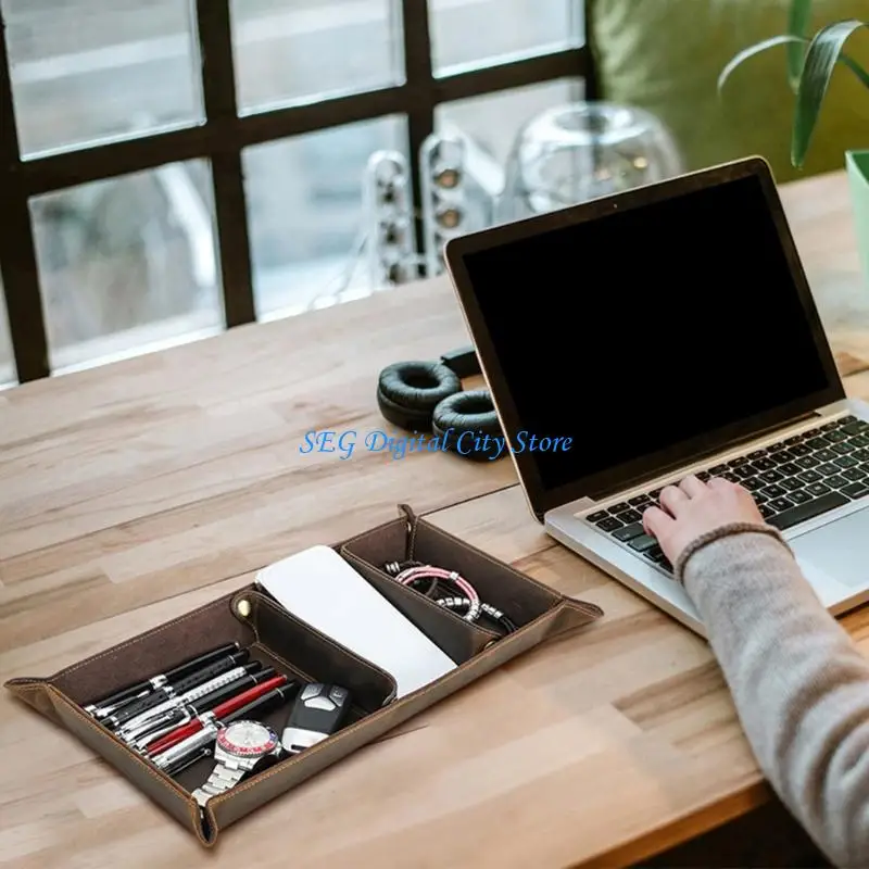 U75B Desktop Leather Catchall Organizers Tray for Phone, Wallet and Watch on the Desk
U75B Desktop Leather Catchall Organizers Tray for Phone, Wallet and Watch on the Desk