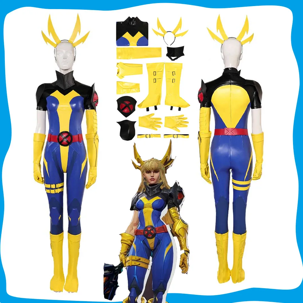 Women Magik Cosplay Costume Roleplay for Female Headband Gloves Pauldrons Belt + Leg Sets + Leg Strap + Jumpsuit Halloween Suit
Women Magik Cosplay Costume Roleplay for Female Headband Gloves Pauldrons Belt + Leg Sets + Leg Strap + Jumpsuit Halloween Suit