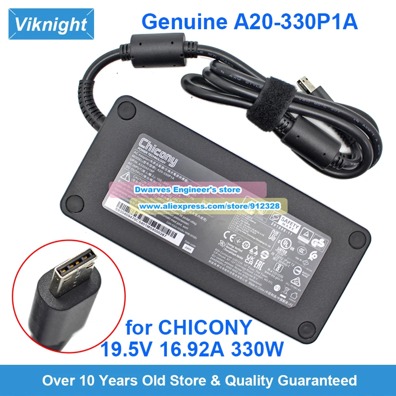 Genuine A20-330P1A Chicony 330W Rectangle Ac Adapter 19.5V 16.92A Power Supply A330A018P For MSI RAIDER GE76-12UHS Gaming Laptop
Genuine A20-330P1A Chicony 330W Rectangle Ac Adapter 19.5V 16.92A Power Supply A330A018P For MSI RAIDER GE76-12UHS Gaming Laptop
