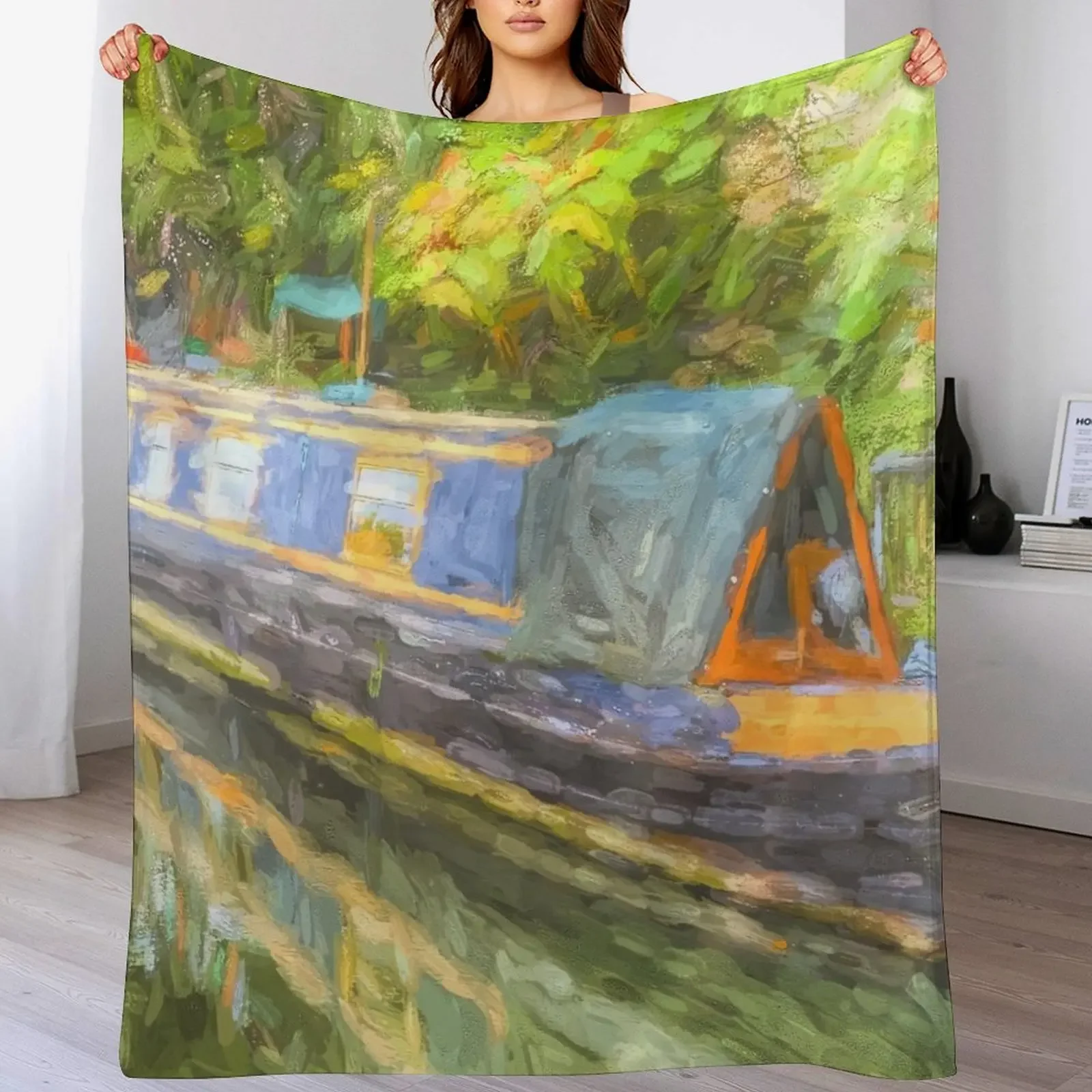 Narrow Boat Life Art Throw Blanket Warm Comfortable Blanket for Office Napping
Narrow Boat Life Art Throw Blanket Warm Comfortable Blanket for Office Napping