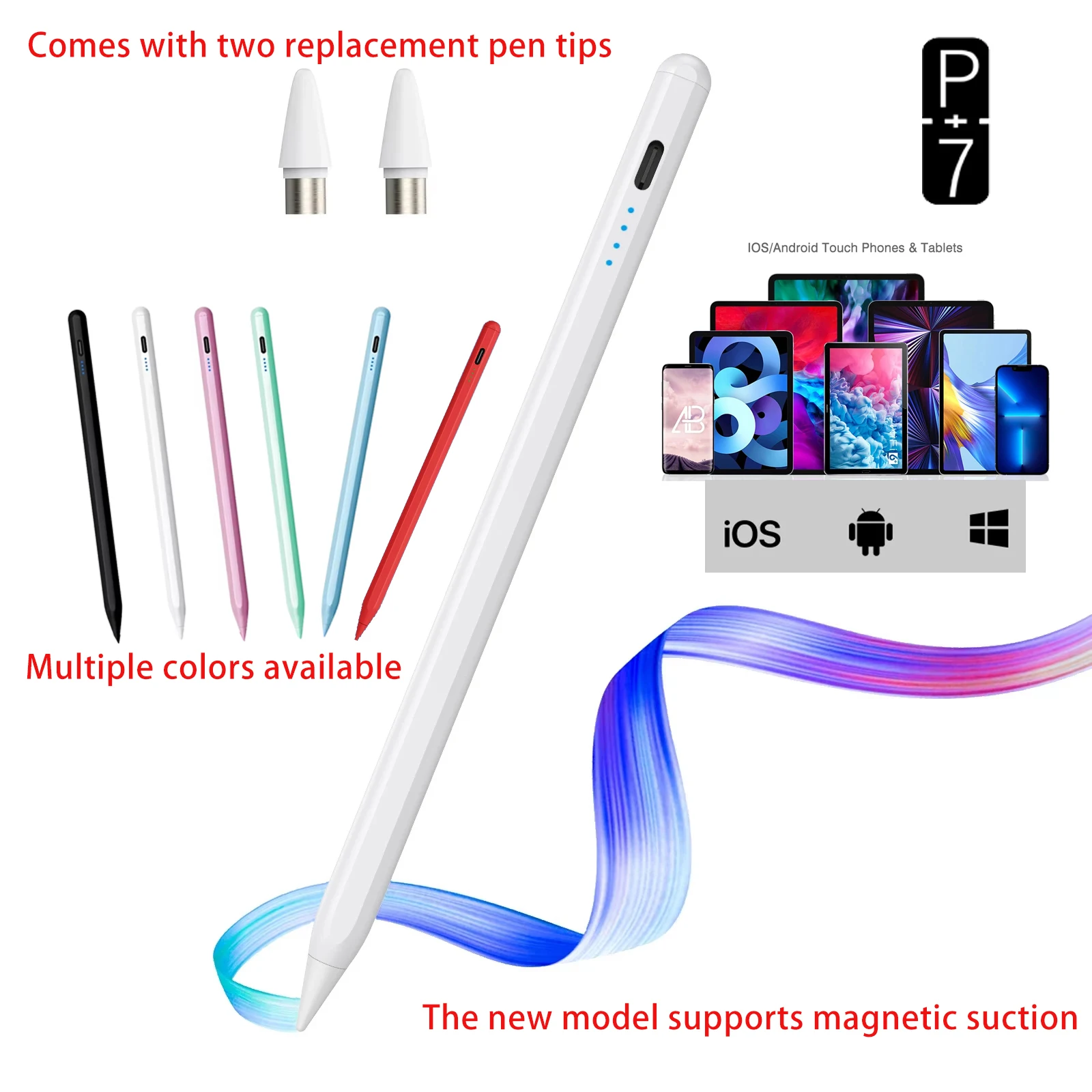 P+7 Universal Stylus Pen For Android IOS Capacitive Screen Touch Pen For iPad Apple Pencil For Huawei Xiaomi Samsung Tablet Pen
P+7 Universal Stylus Pen For Android IOS Capacitive Screen Touch Pen For iPad Apple Pencil For Huawei Xiaomi Samsung Tablet Pen