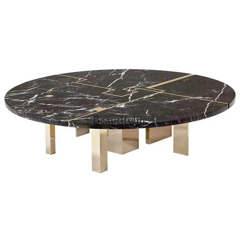 02Marble coffee table living room round coffee table
02Marble coffee table living room round coffee table
