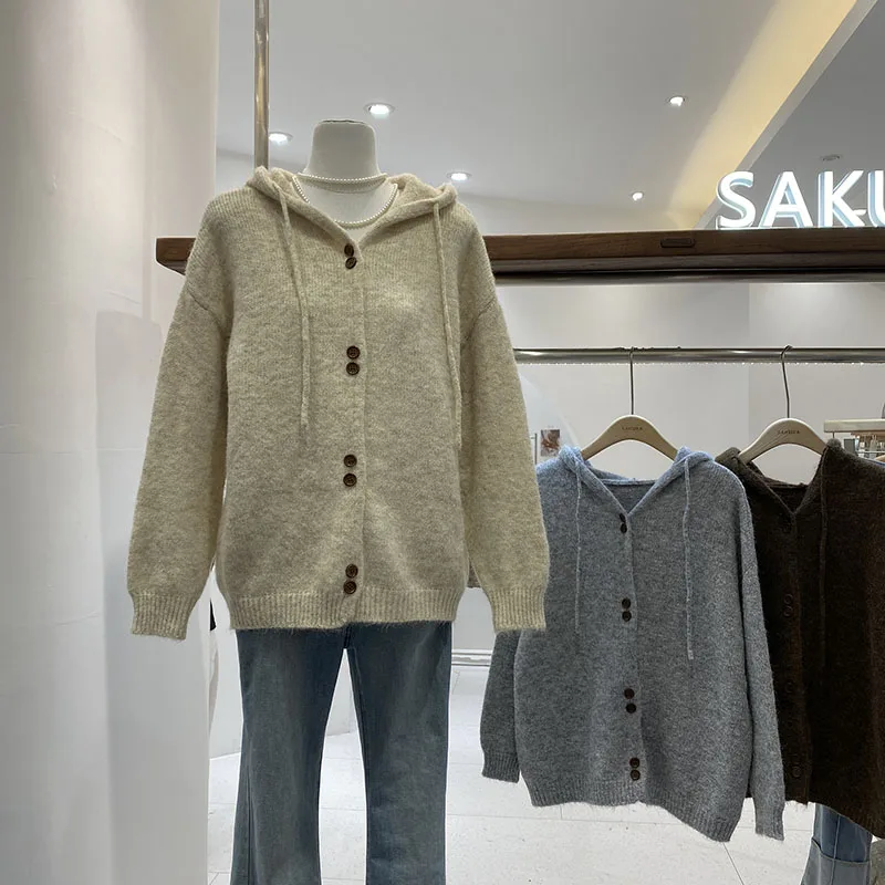 Ladies Casual Loose Lazy Style Hoodie Knitwear Outerwear Winter 2024 New Korean Version Slimming Open Cardigan Trendy
Ladies Casual Loose Lazy Style Hoodie Knitwear Outerwear Winter 2024 New Korean Version Slimming Open Cardigan Trendy