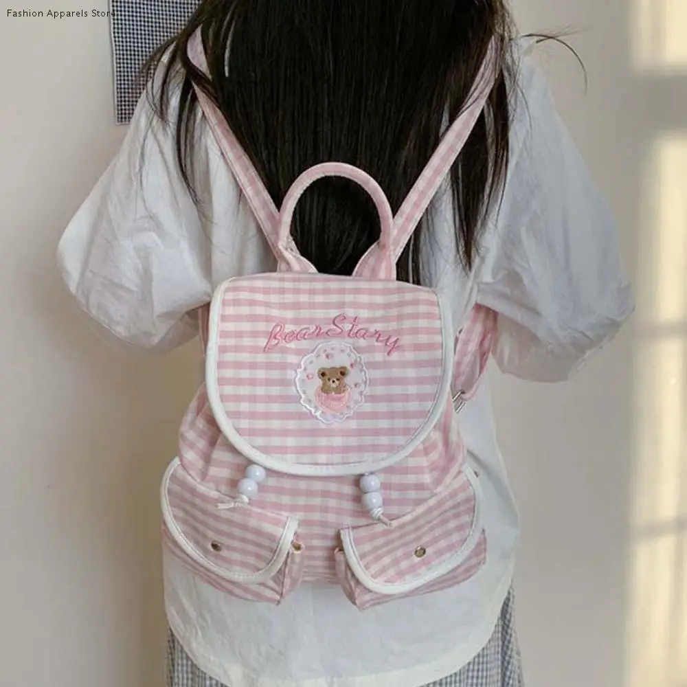 Sweet Korean Drawstring Backpack Bow Large Capacity Women Daily School Bag Flip Up Magnetic Button
Sweet Korean Drawstring Backpack Bow Large Capacity Women Daily School Bag Flip Up Magnetic Button